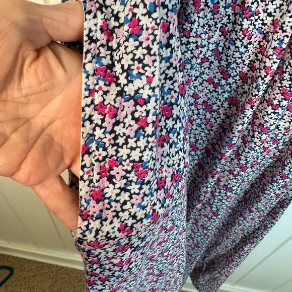 Gap Dress Large Floral Midi Length Sleeveless Split Neck Lined Classic Sundress - Picture 5 of 11